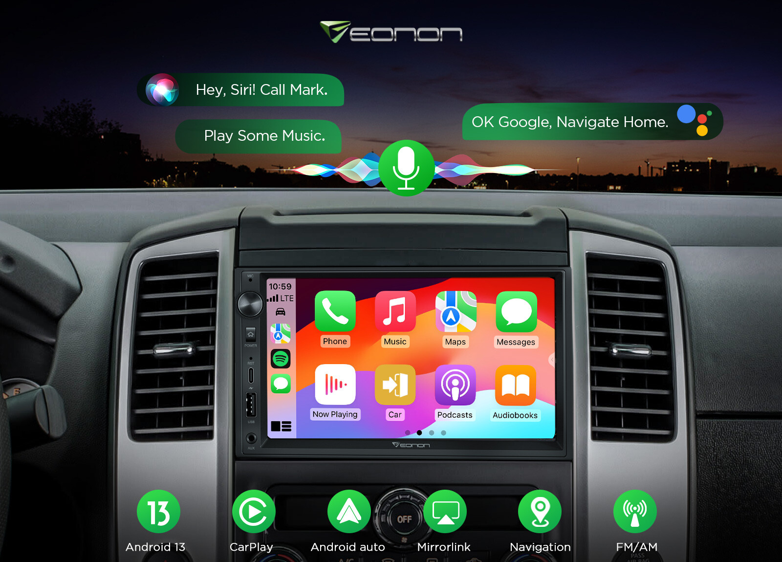 Android 13 Car Radio Stereo Bluetooth Double 2 Din 7" IPS Apple CarPlay FM Audio