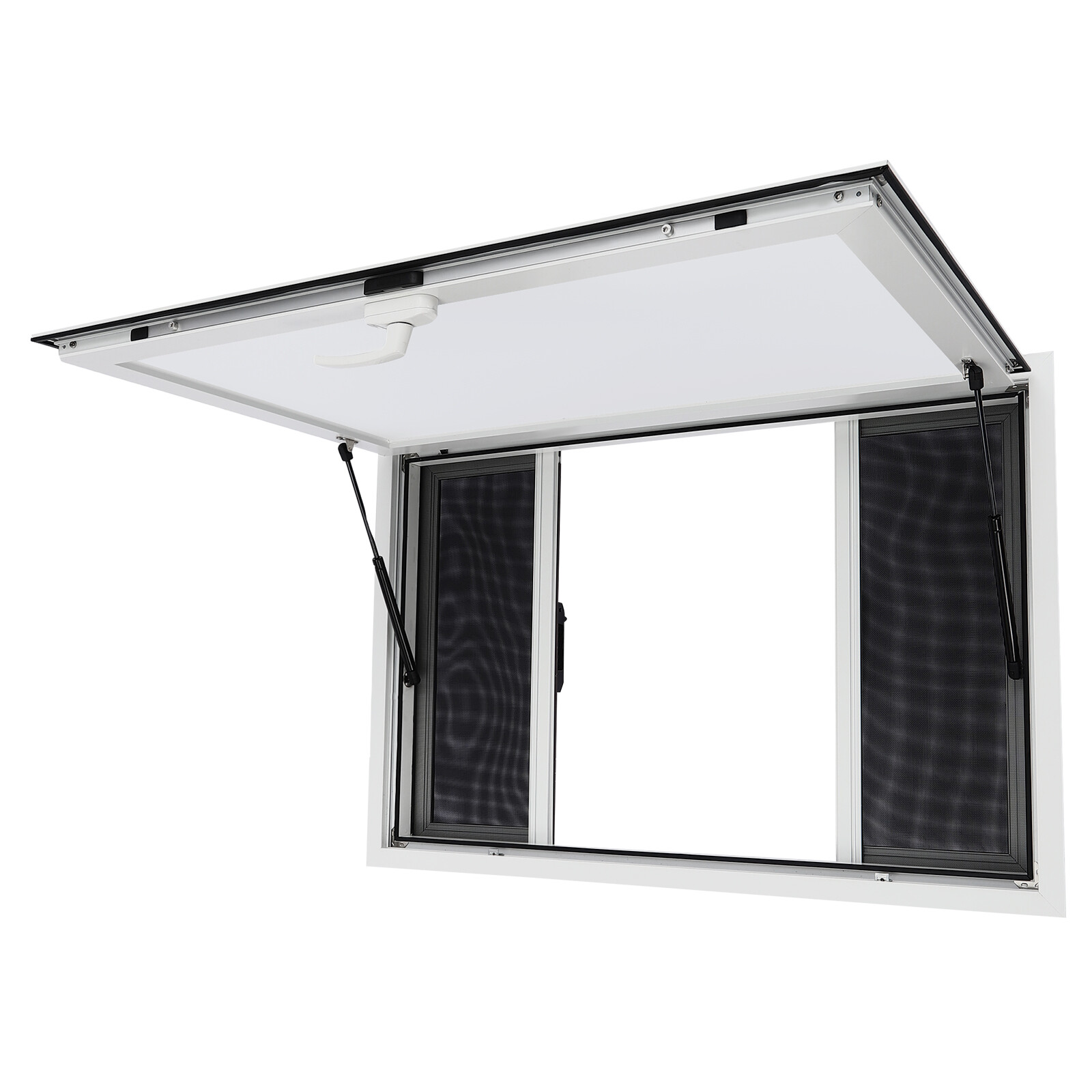 white Concession Window Awning Food Truck Service Screen Trailer Serving Window