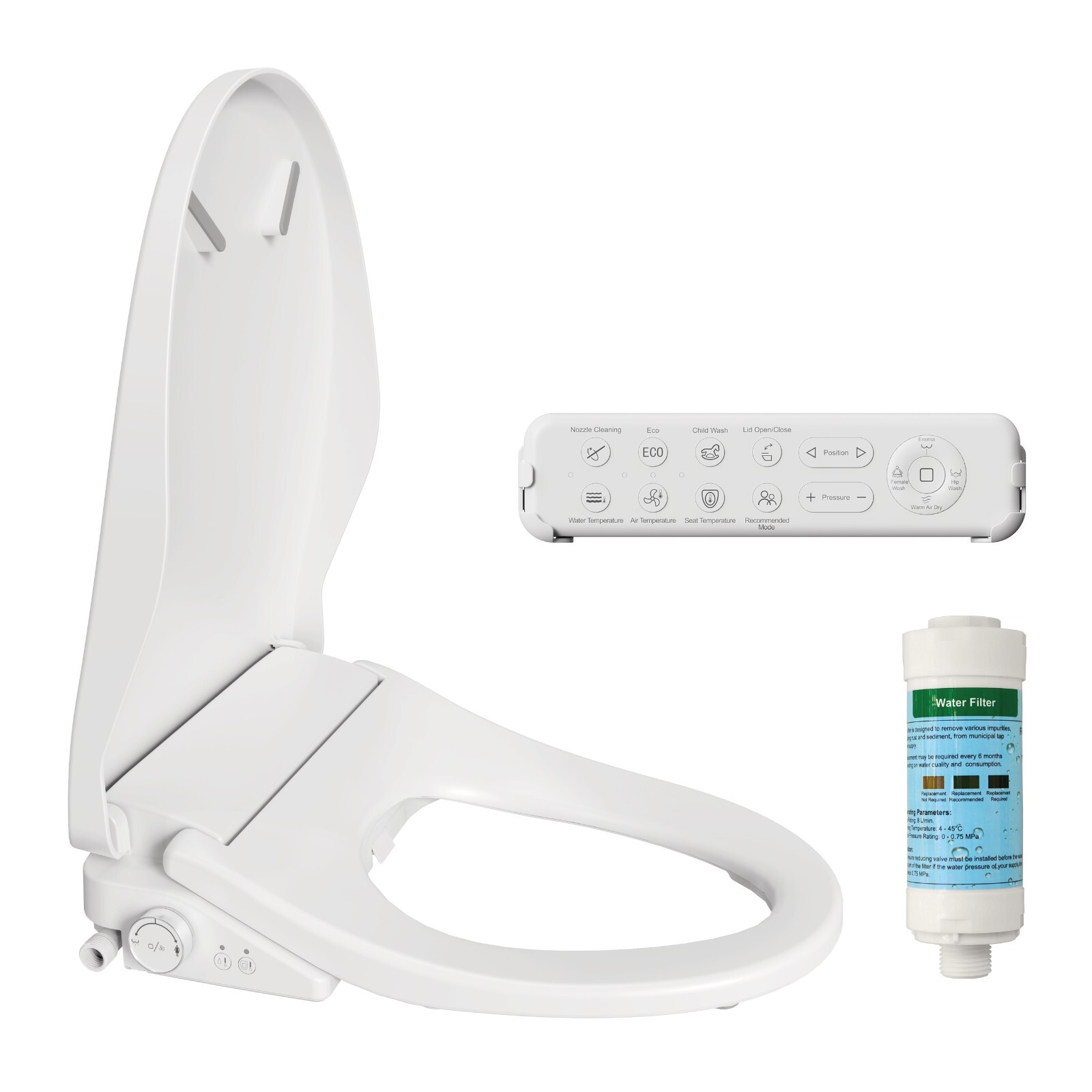 COZY Smart Bidet, Built-In Occupancy Sensor, Remote Control SBWHO3