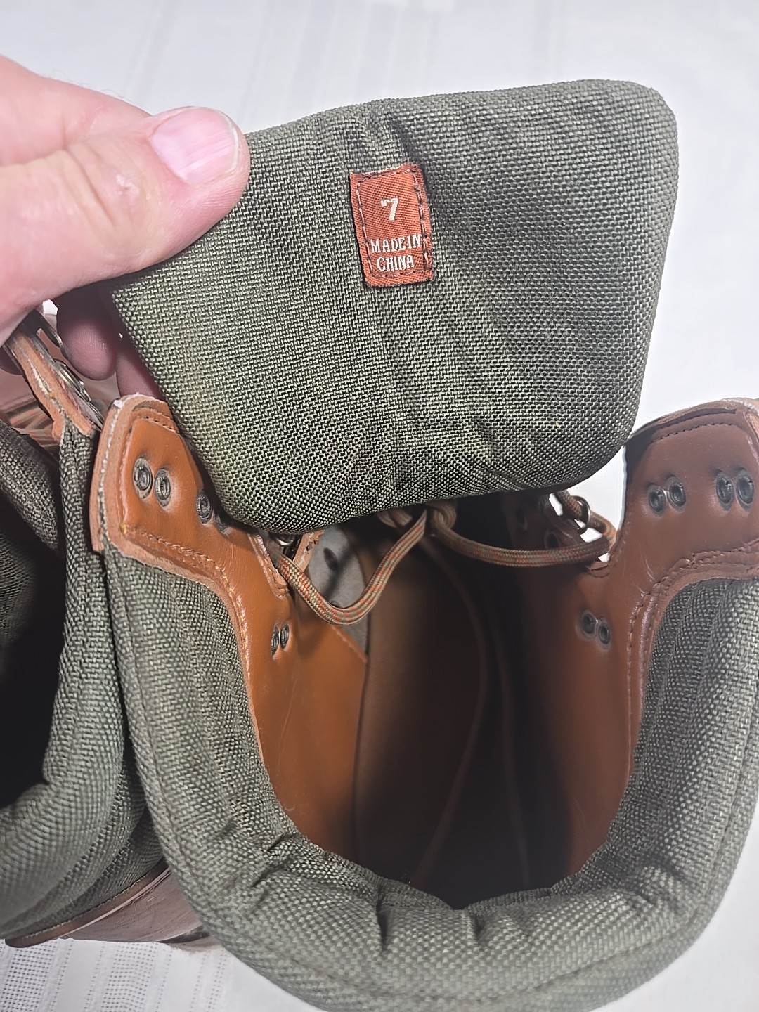 Simms River Wading Boots Felt Sole Leather Size 7 Brown/Green