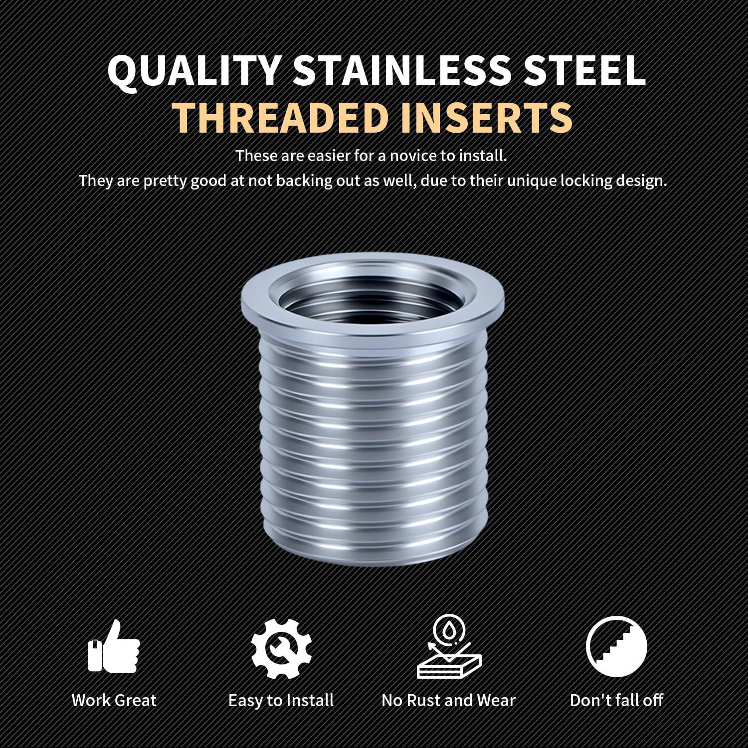 M12X1.25X15MM Thread Repair Kit with Insert HSS Drill, Tap, Counterbore, Install