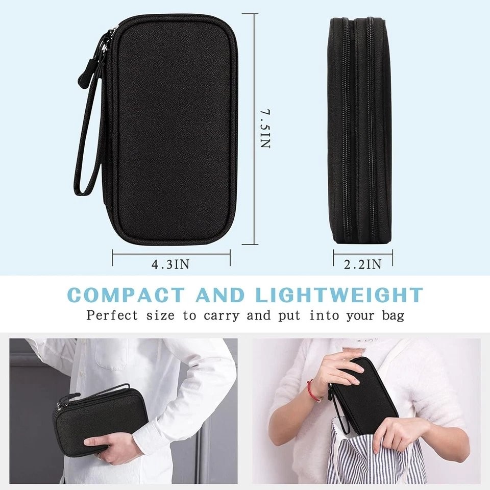Portable Electronic Organizer Travel Cable Storage Bag Cord Case Accessories US