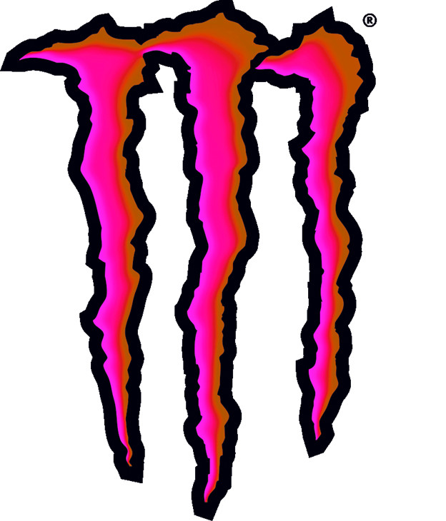 Monster Energy, Pink, Vinyl Die Cut Sticker