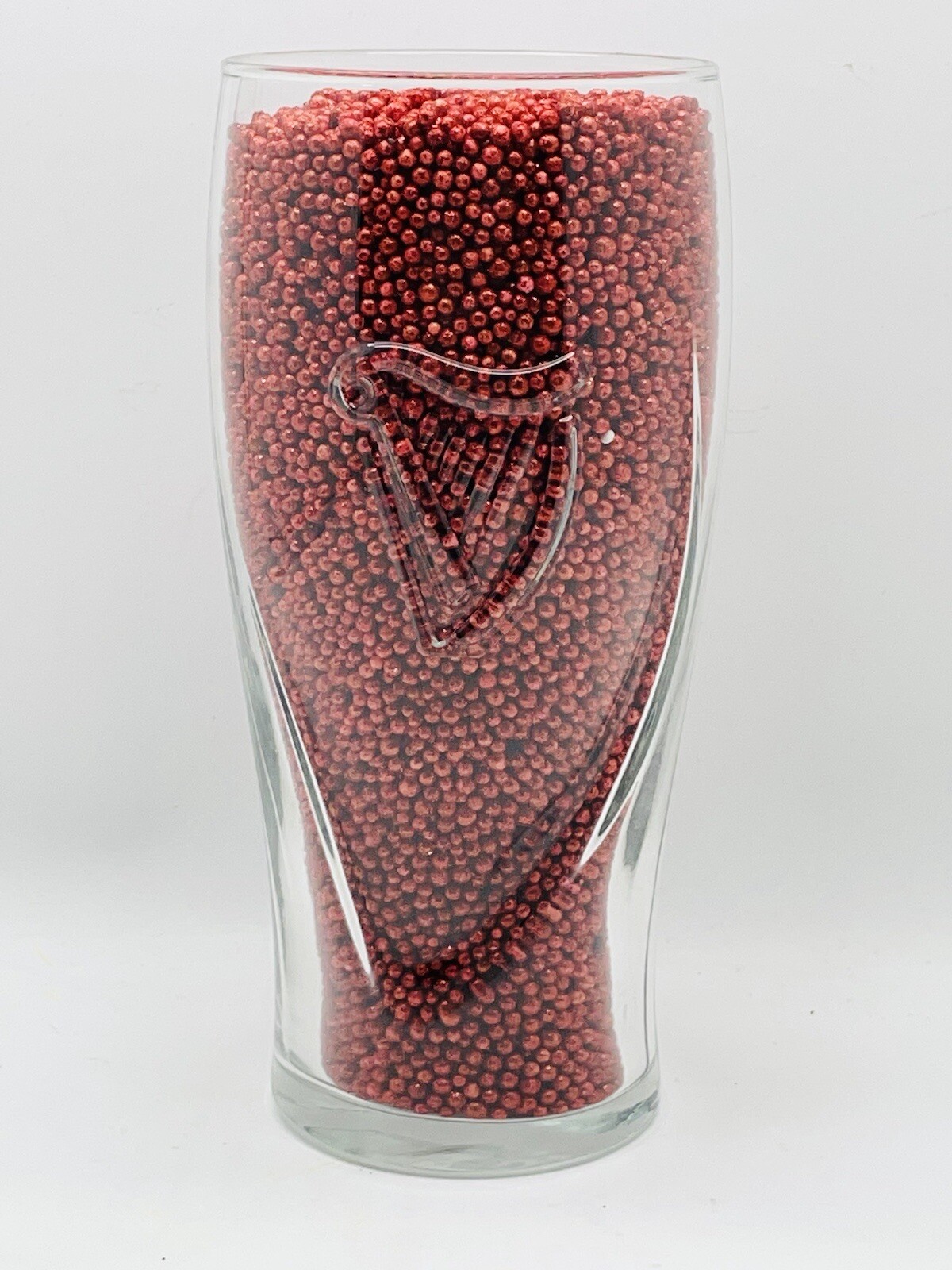 Guinness Brewed In Dublin Beer Pint Glass 3 D Harp Man Cave piece 16 oz MARK