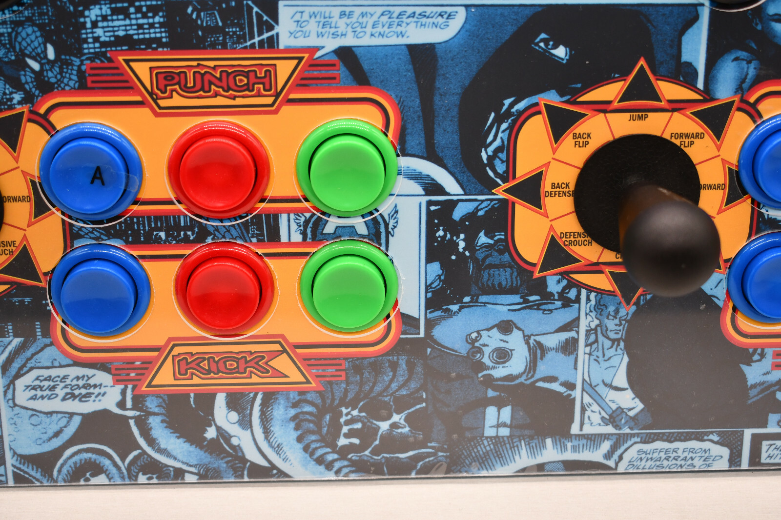 ARCADE1UP MARVEL SUPER HEROES CONTROL PANEL JOYSTICK W/ Protector!