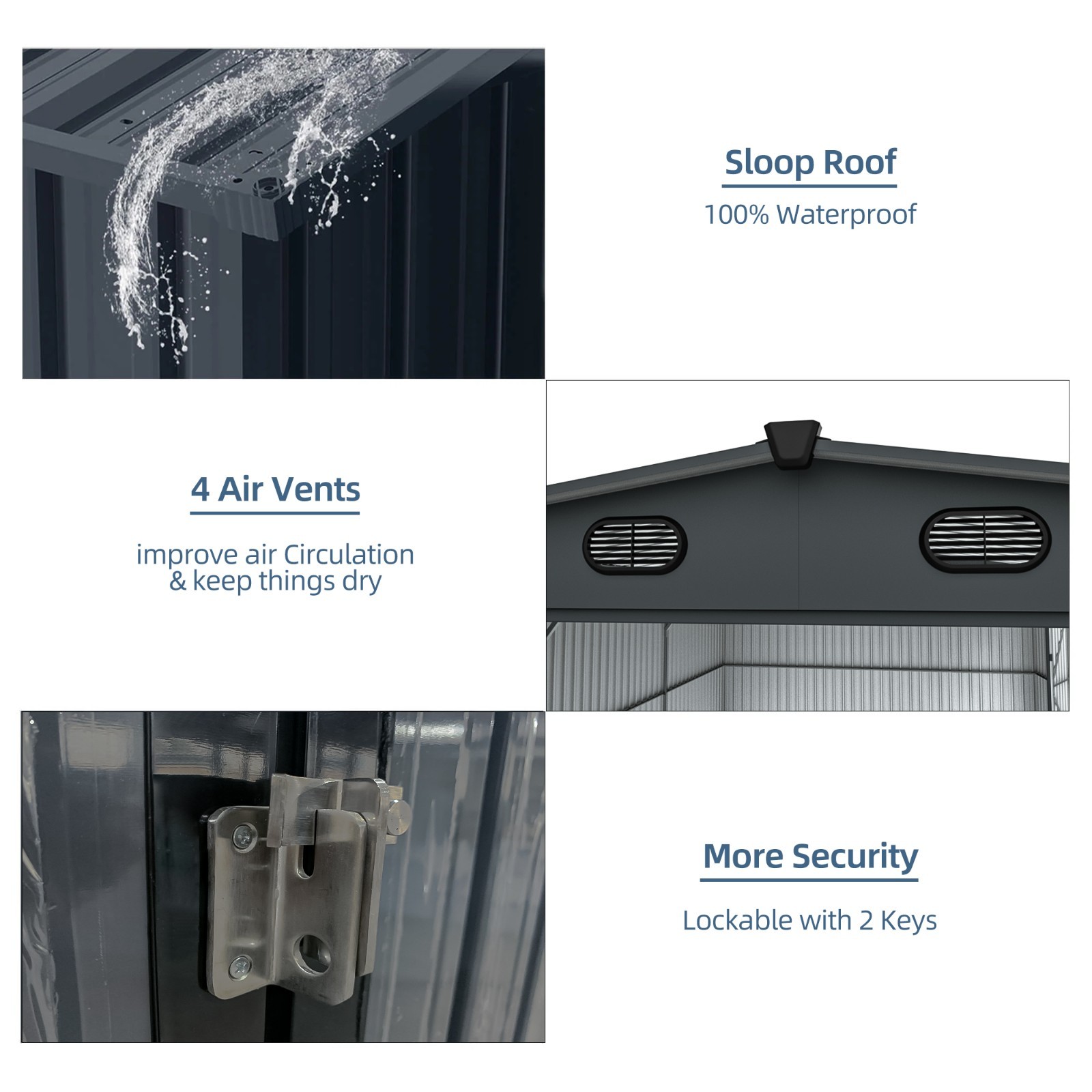 NEW 20'x13' Galvanized Metal Garage Shed Outdoor Storage Shed for Vehicle/Garden