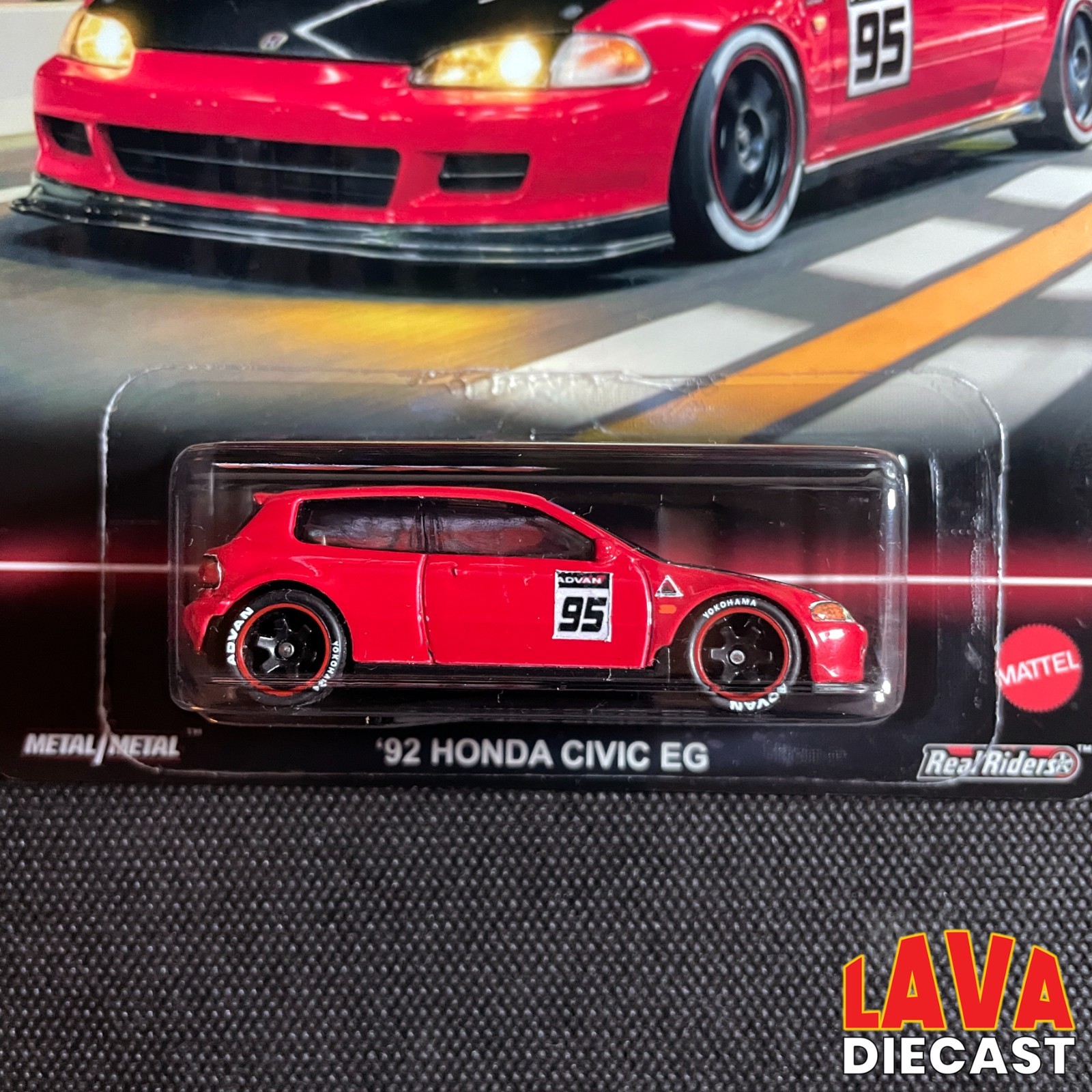 HOT WHEELS SWAPPED SPOON 92 HONDA CIVIC EG W JDM 1:64 TYPE R CUSTOM DIECAST CARD