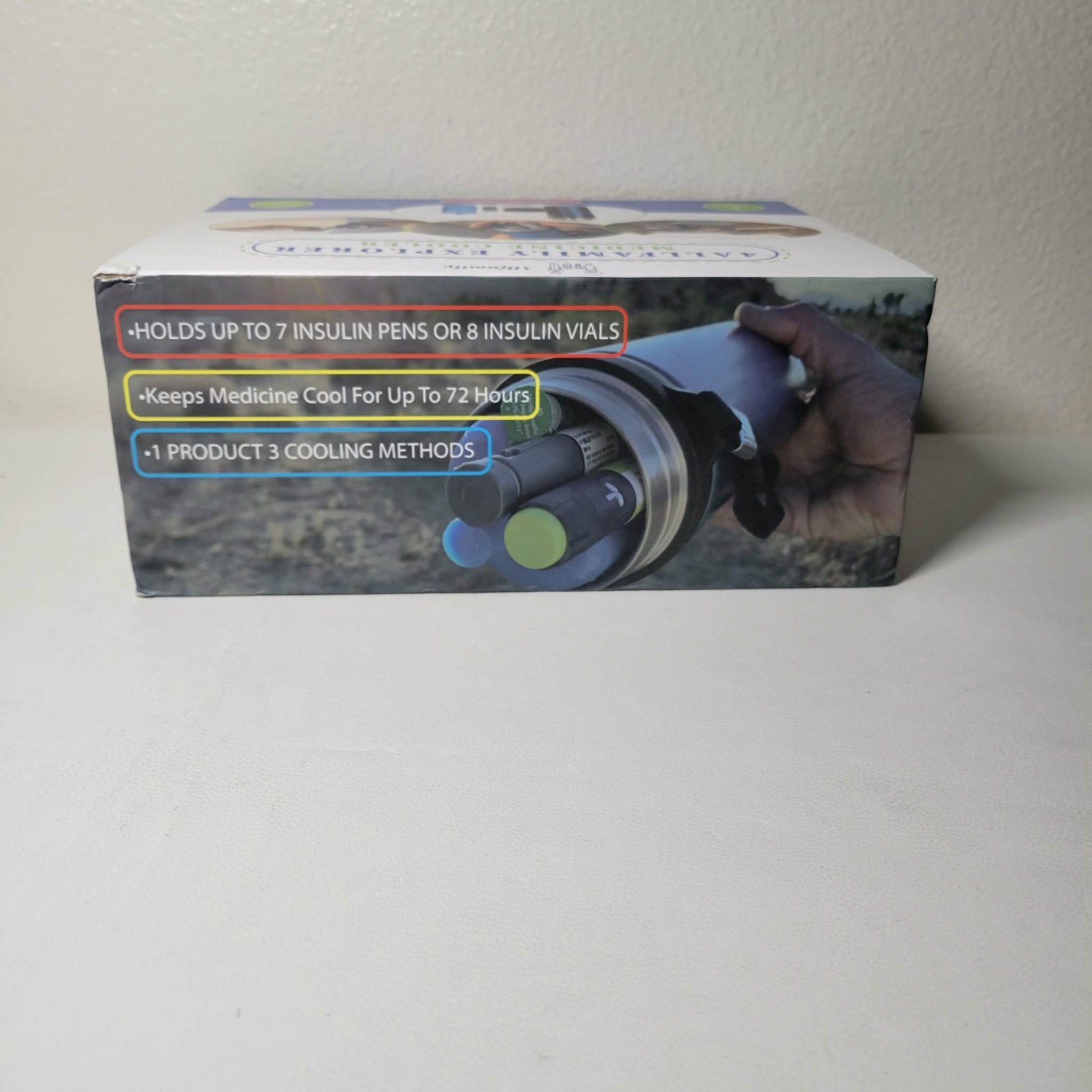 4ALLFAMILY EXPLORER 72 Hour 7 Pen Medical Insulin Cooler Travel Case USB Charger