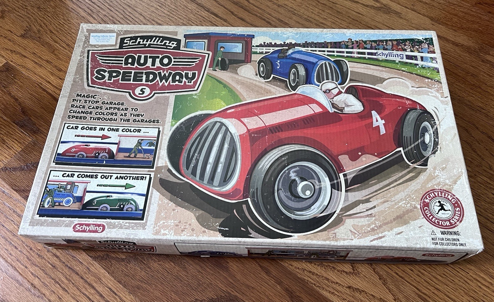 Schylling Auto Speedway Tin Windup Race Car Game NEW