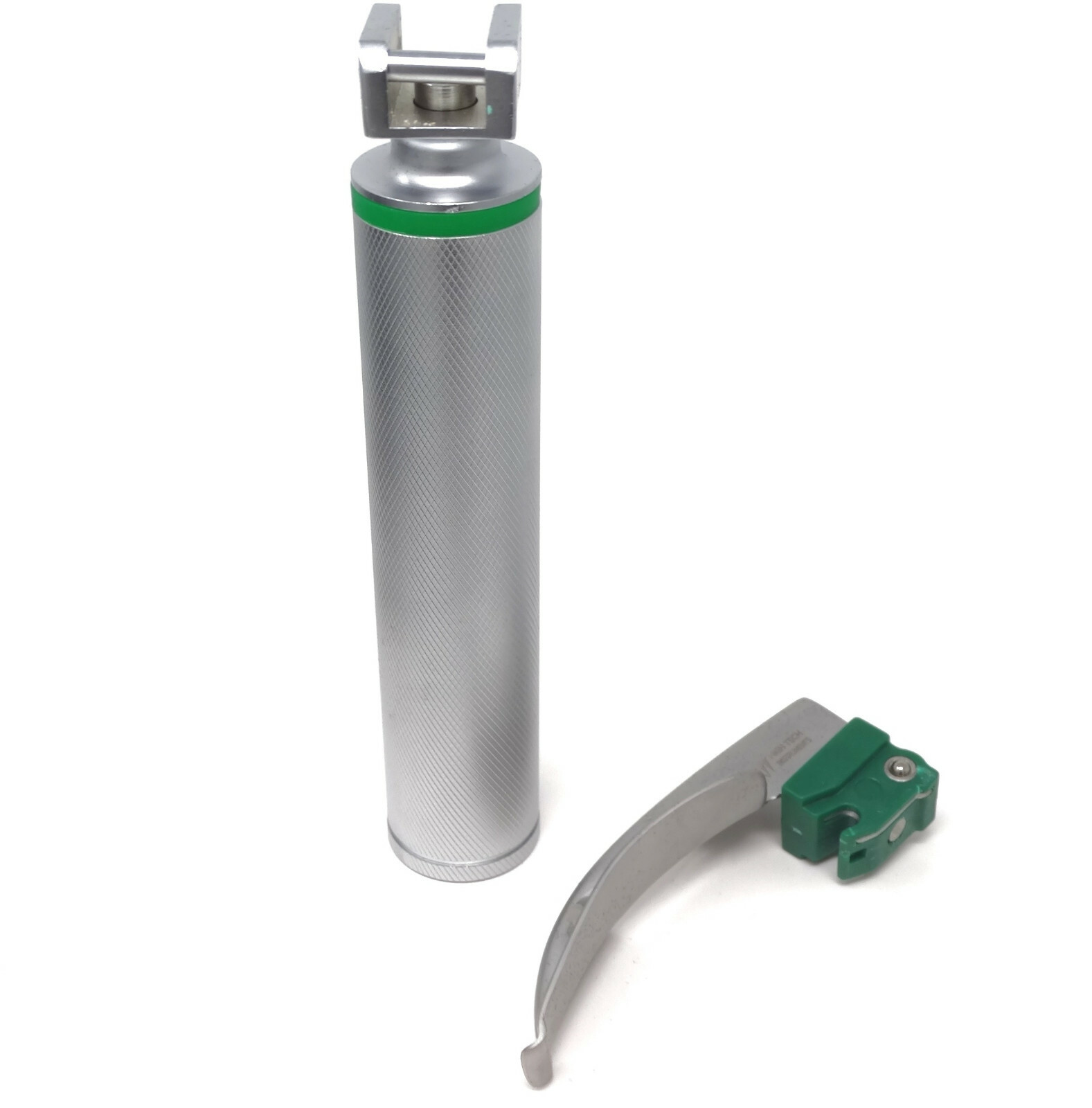 Laryngoscope Set 6 PCS Intubaion Blades + Handle Fiber-Optic Kit with Black Case