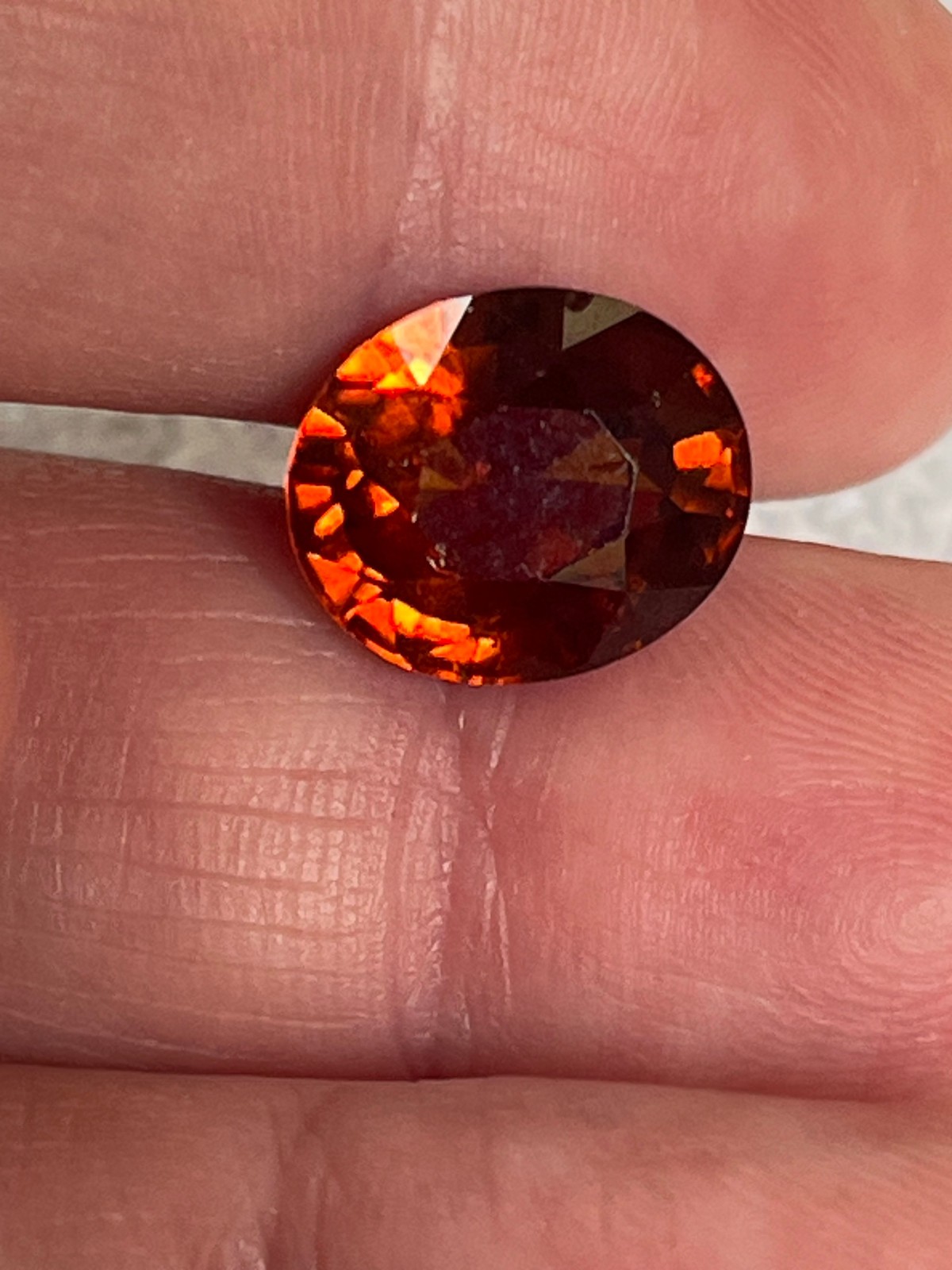7.45ct Fire Orange Natural Sri Lanka Hessonite Garnet. **SI GRADE** READ