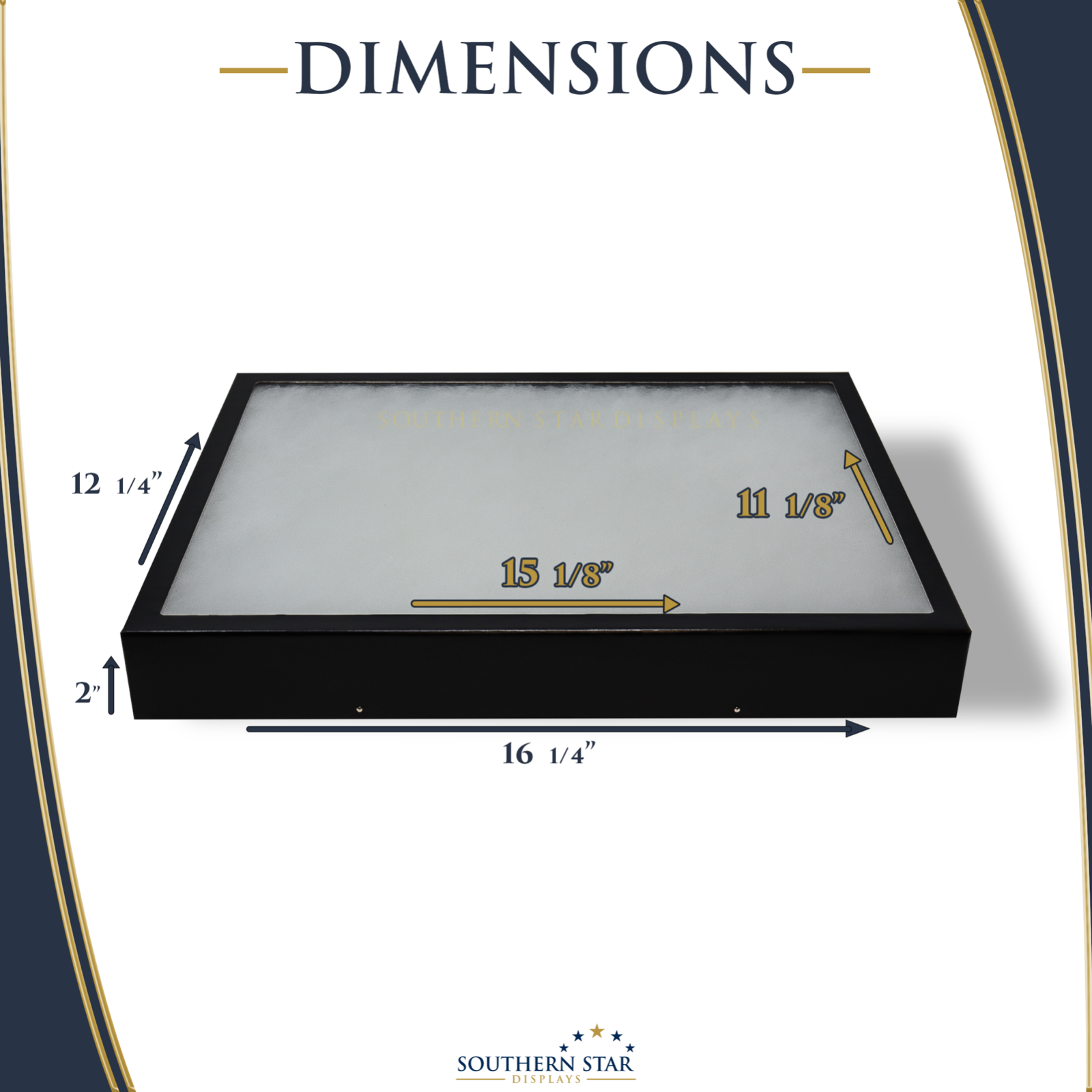 12 x 16 x 2 Riker Display Case Box for Collectibles Jewelry Arrowheads & More