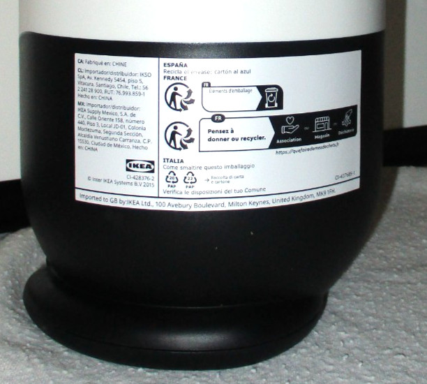 IKEA GREJSIMOJS Black & White Cat Shaped Desktop Storage Box w/ Lid 506.031.78