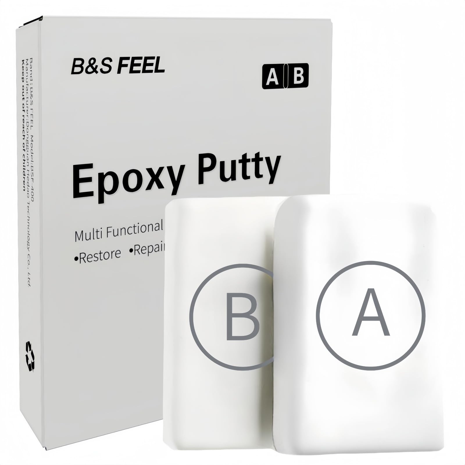 Epoxy Sculpt Clay, Putty 2 Part A & B Modeling Compound for Leaks White