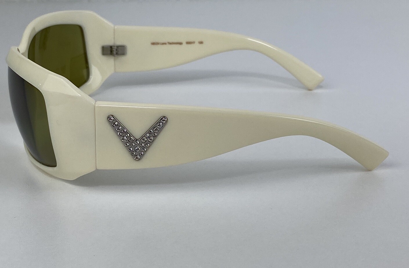 Callaway White Golf Sunglasses Green NEOX Lenses Rhinestones C410WH G