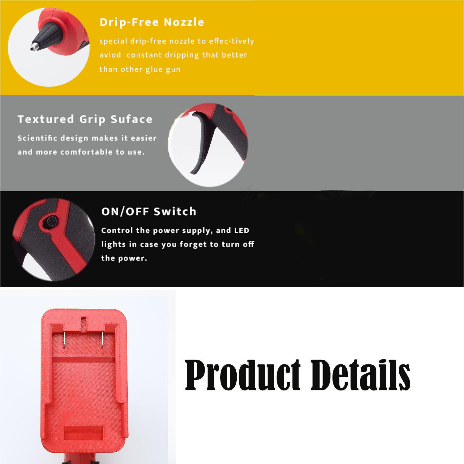 Hot Melt Glue Gun For Craftsman 20V V20 Li-ion Battery Handheld Repair DIY Tools
