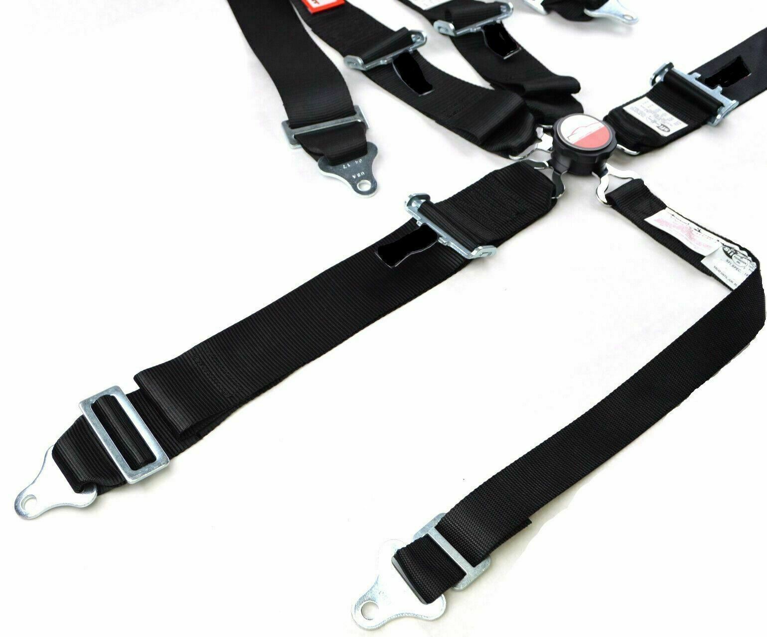 RACING HARNESS SFI 16.1 CAM LOCK 3" UNIVERSAL 5 POINT BOLT OR WRAP BLACK