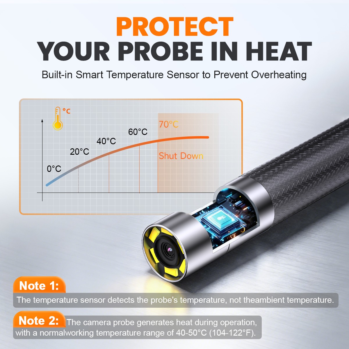 4.3" 3.9mm 3.7V/2600A Battery Articulating Borescope Inspection Camera Endoscope