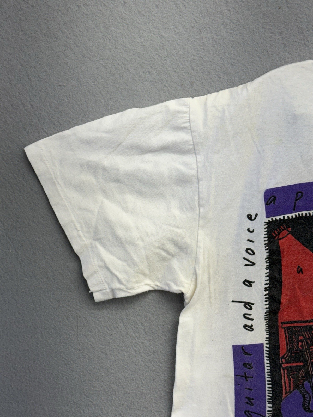 Neil Young T-SHIRT Size Large L SOLO Tour 1989 VERY RARE Brockum