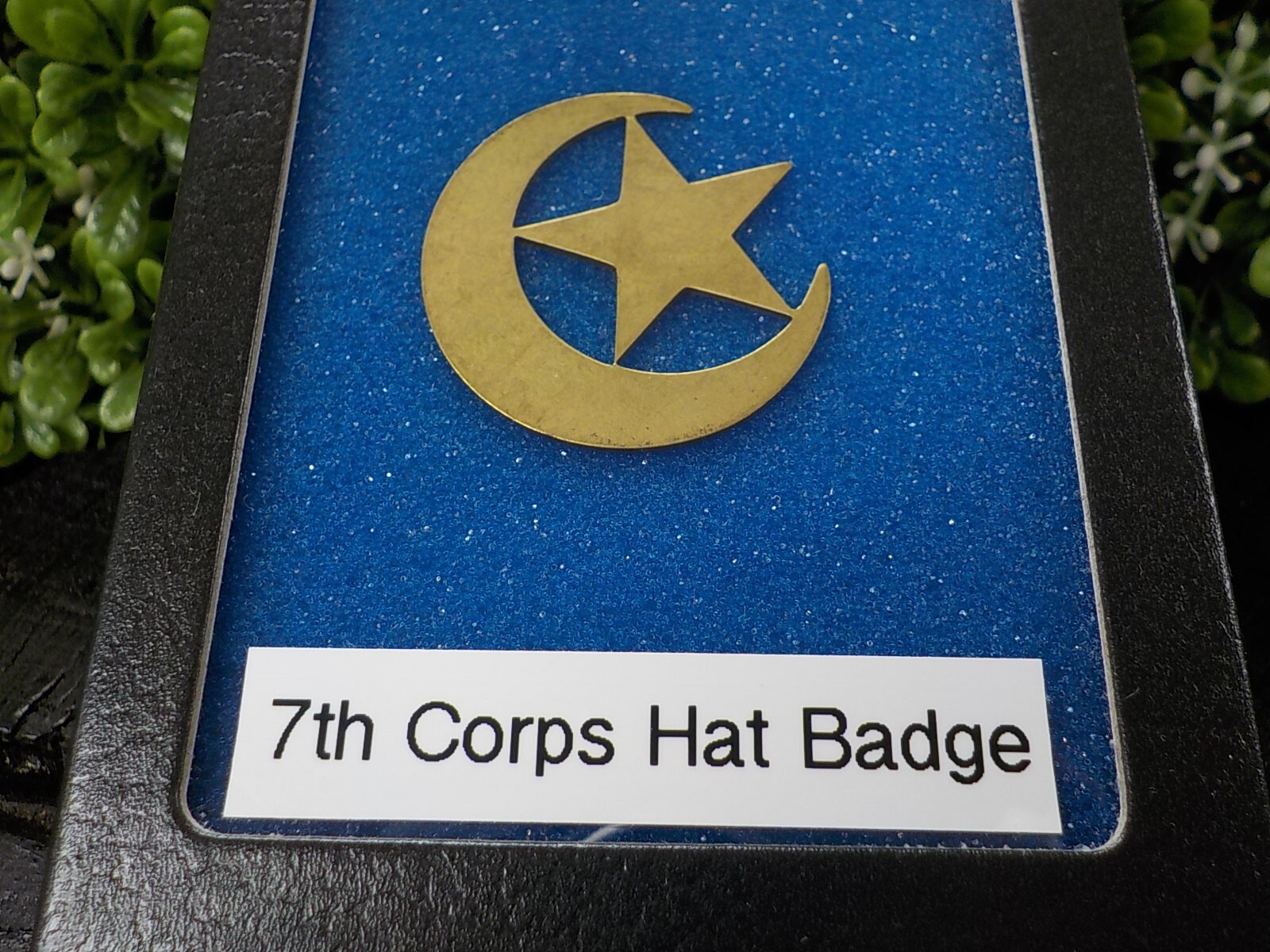 Civil War Crescent Moon & Star 7th Corps Hat Badge, Used