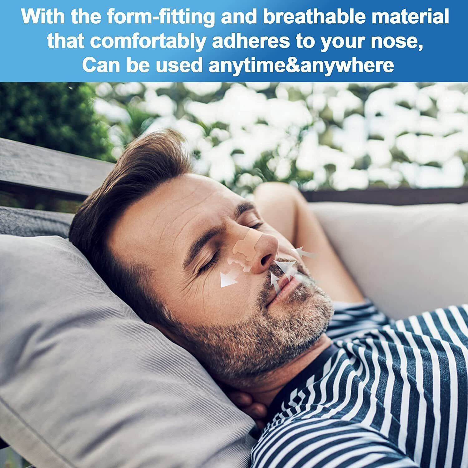 NASAL STRIPS Breathe Nose Better Reduce Snoring Now Apnea Adhesive Right Sleep
