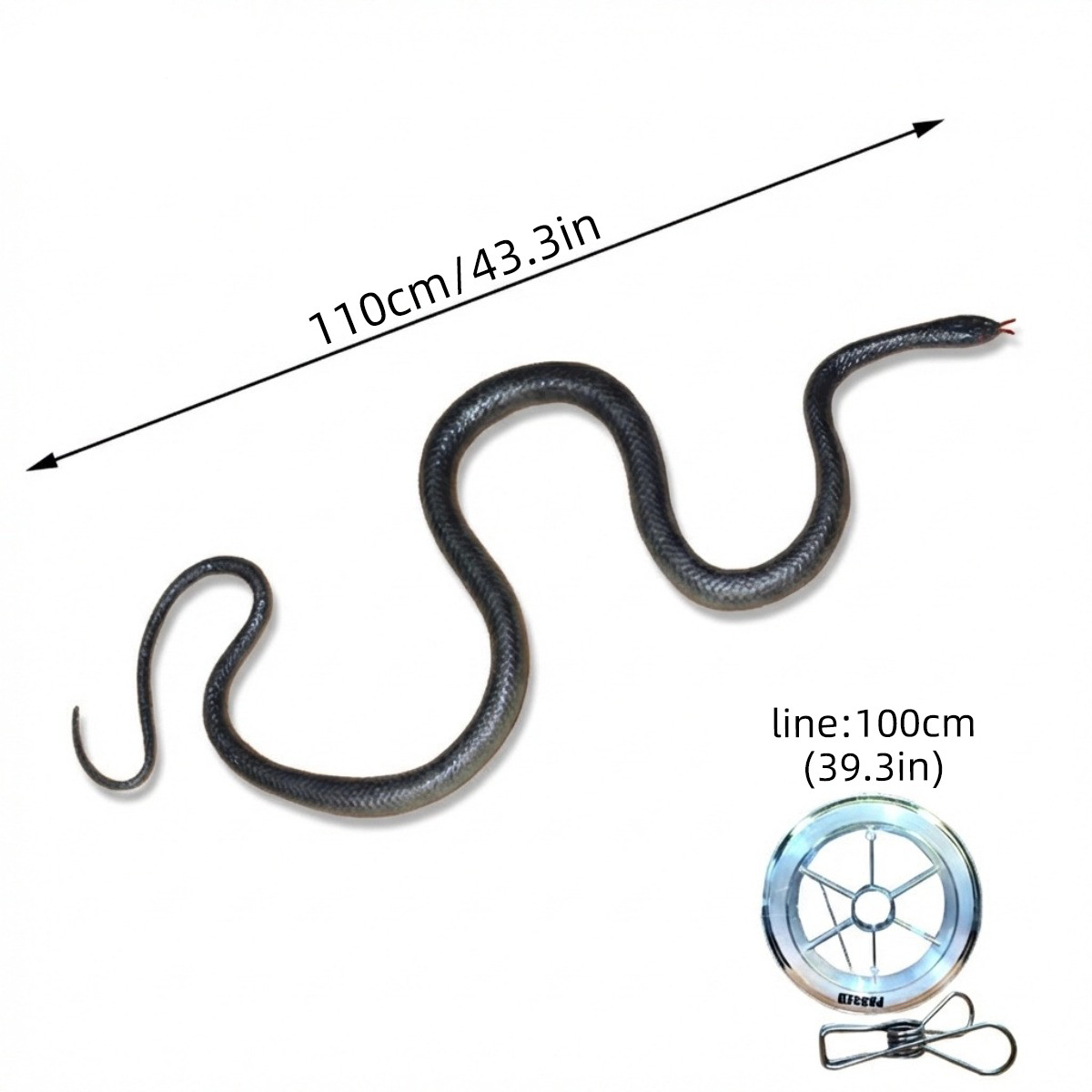 Fake Realistic Snake Lifelike Real Scary Rubber Toy Prank Party Joke For Garden