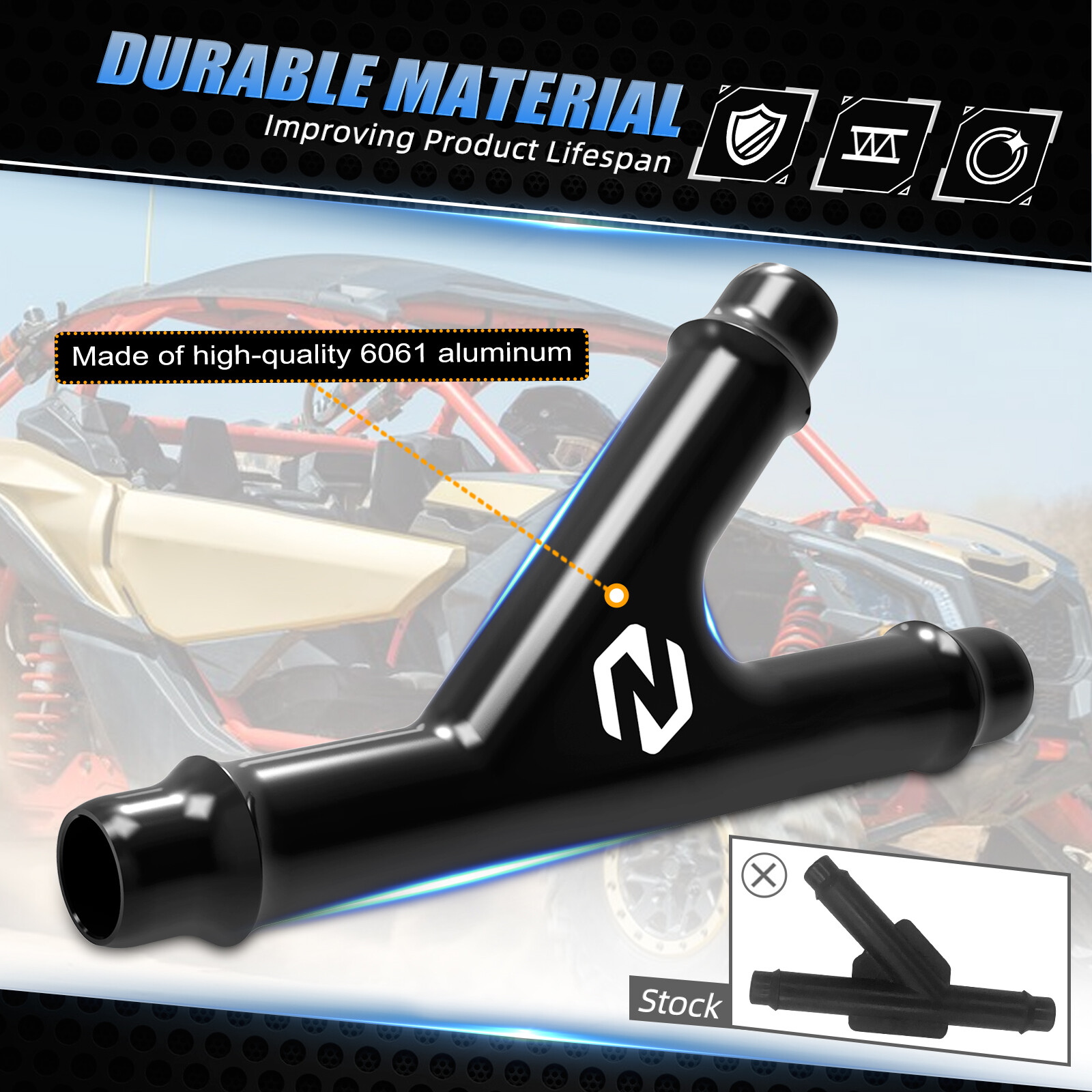 Y-Fitting Adapter Heater Hose Connector For Can-Am Commander 800 1000 1000R