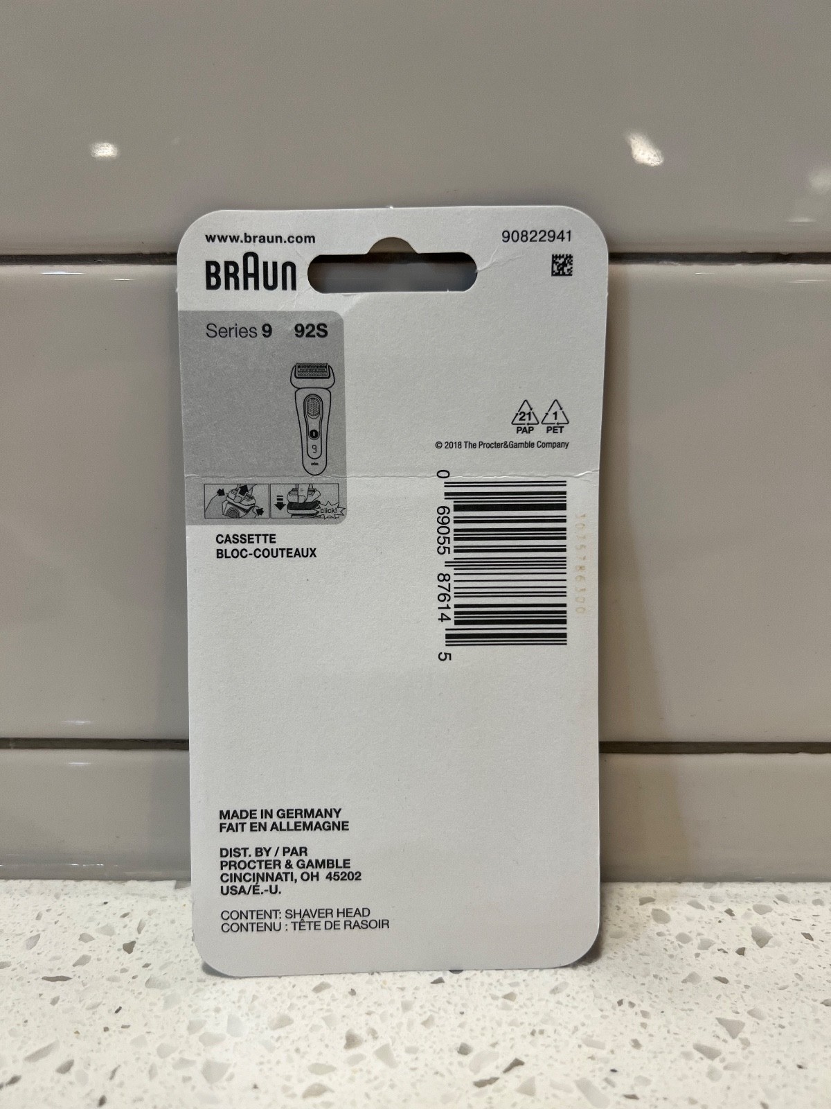 Braun Authentic Shaver Replacement Head, Series 9, 92S