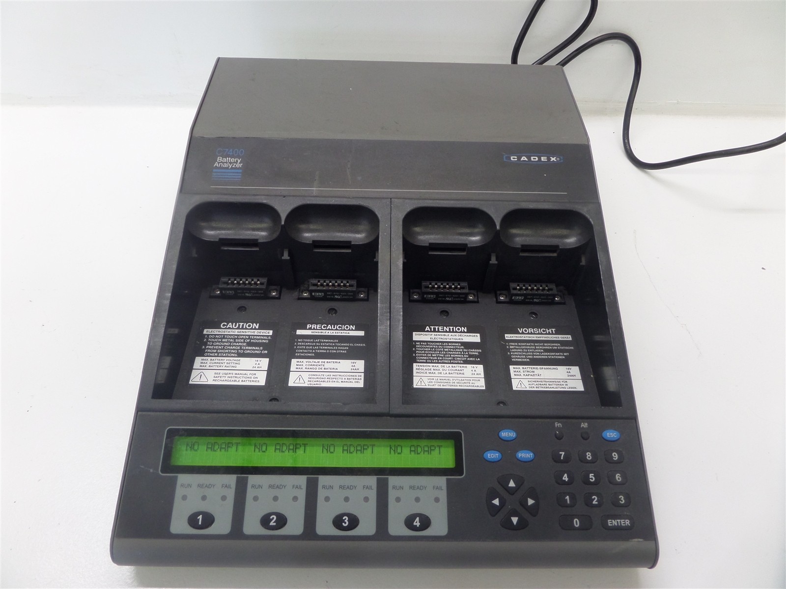 Cadex C7400 Battery Analyzer - No Battery Adapters