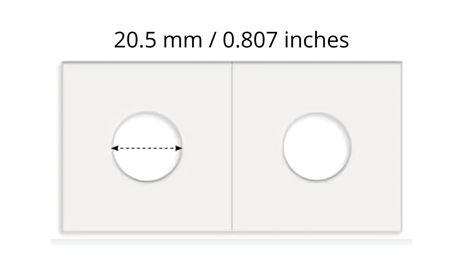 100PCS Cardboard Coin Holders 20.5mm 2"x2" Storage Flips for Pennies & Dimes