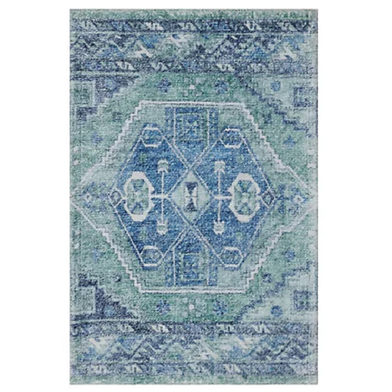 brand new Wild Sage Blue Green Gray Pattern 20x33 inch Rug in 100% Polyester