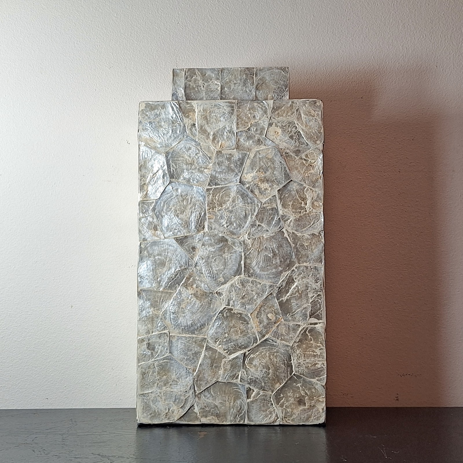 LARGE Natural Capiz Shell Asian Lidded Vase (Mother of Pearl) -20" FREE SHIPPING