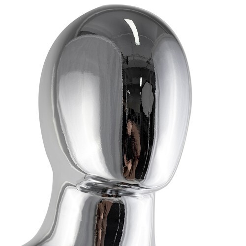 Male Chrome Plastic Unbreakable Mannequin Display Dress Form #PS-NIPEG-CS
