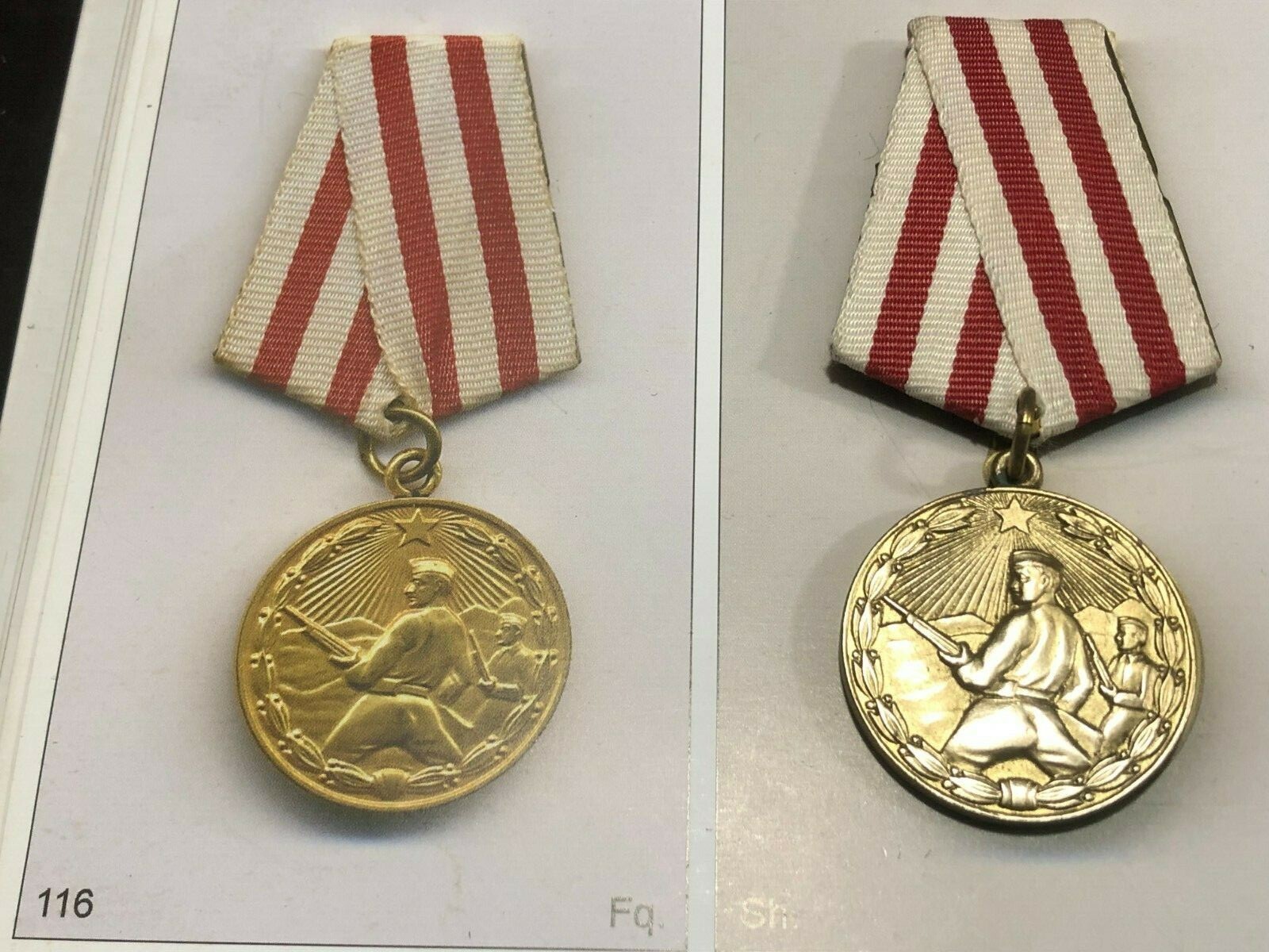 ALBANIA MEDAL OF BRAVERY ALBANIAN MILITARY MEDAL-COMUNISM AREA-1946