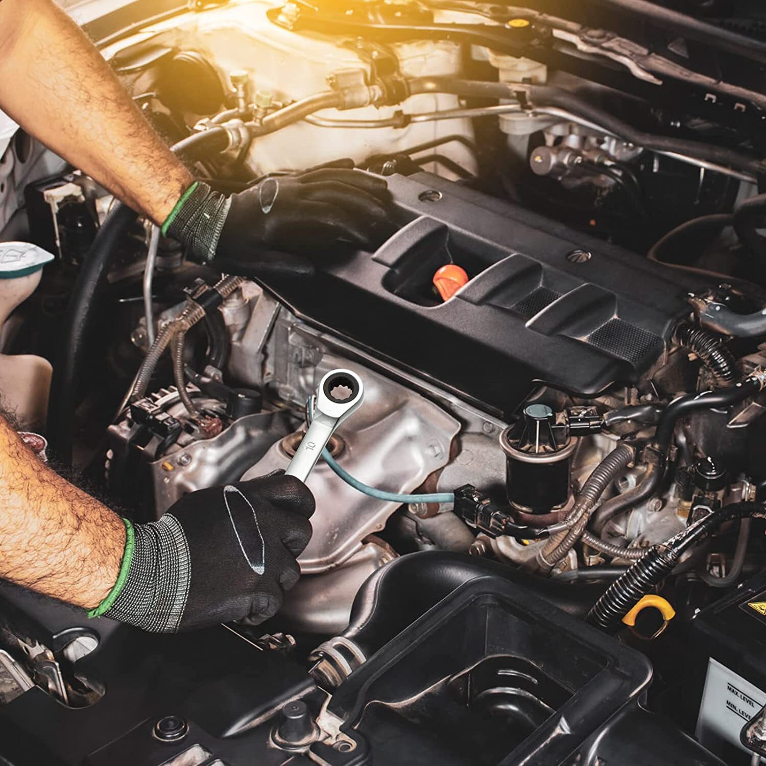 10mm/Metric Ratcheting Combination SORAKO Chrome Vanadium Steel Wrench Tools