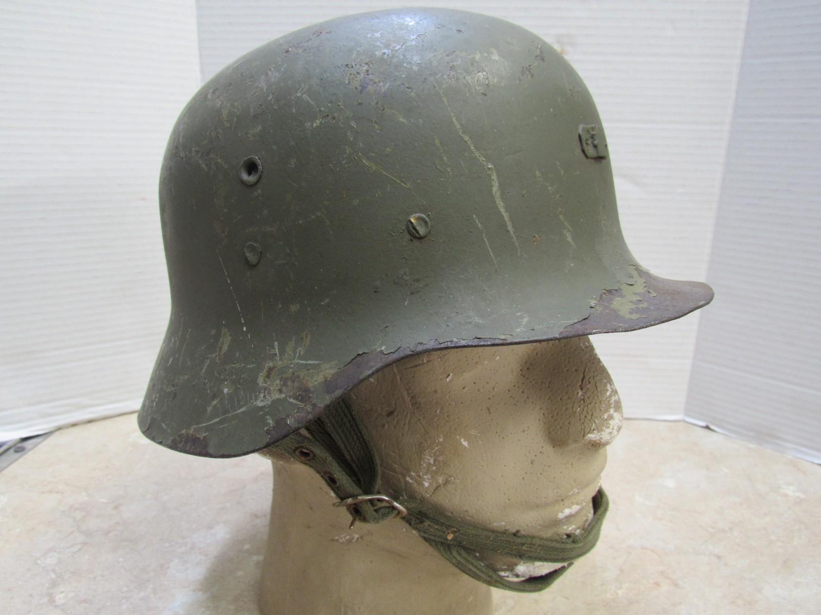 Original WW2 Era Spanish M42 Helmet Post War Liner Modelo Z