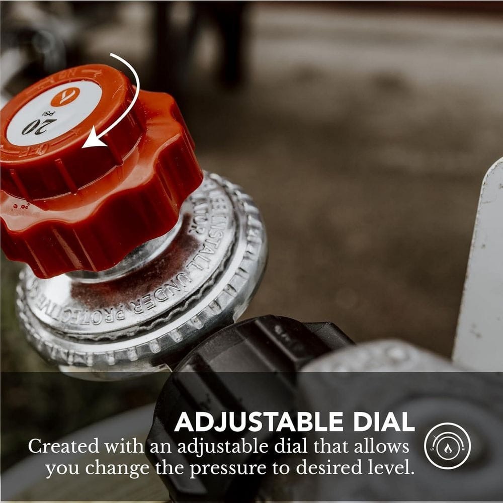 4 ft. 0 PSI to 20 PSI High Pressure Propane Regulator and Steel Braided Hose