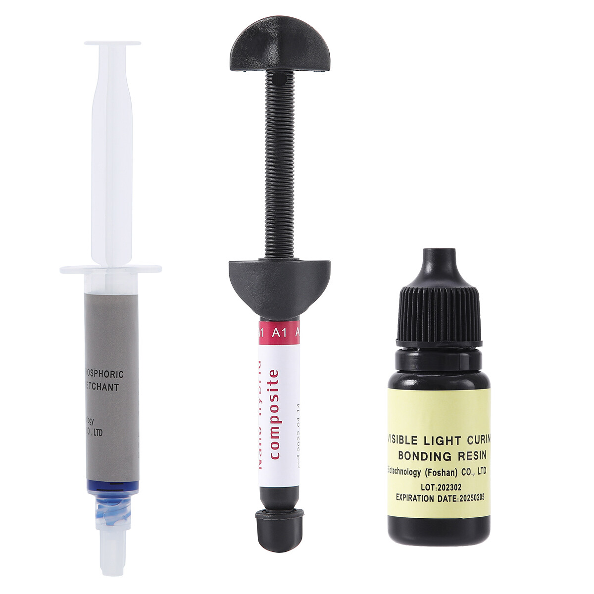 Dental Light Cure Bonding Adhesive/37% Acid Etching Gel/Composite Resin A1-A3