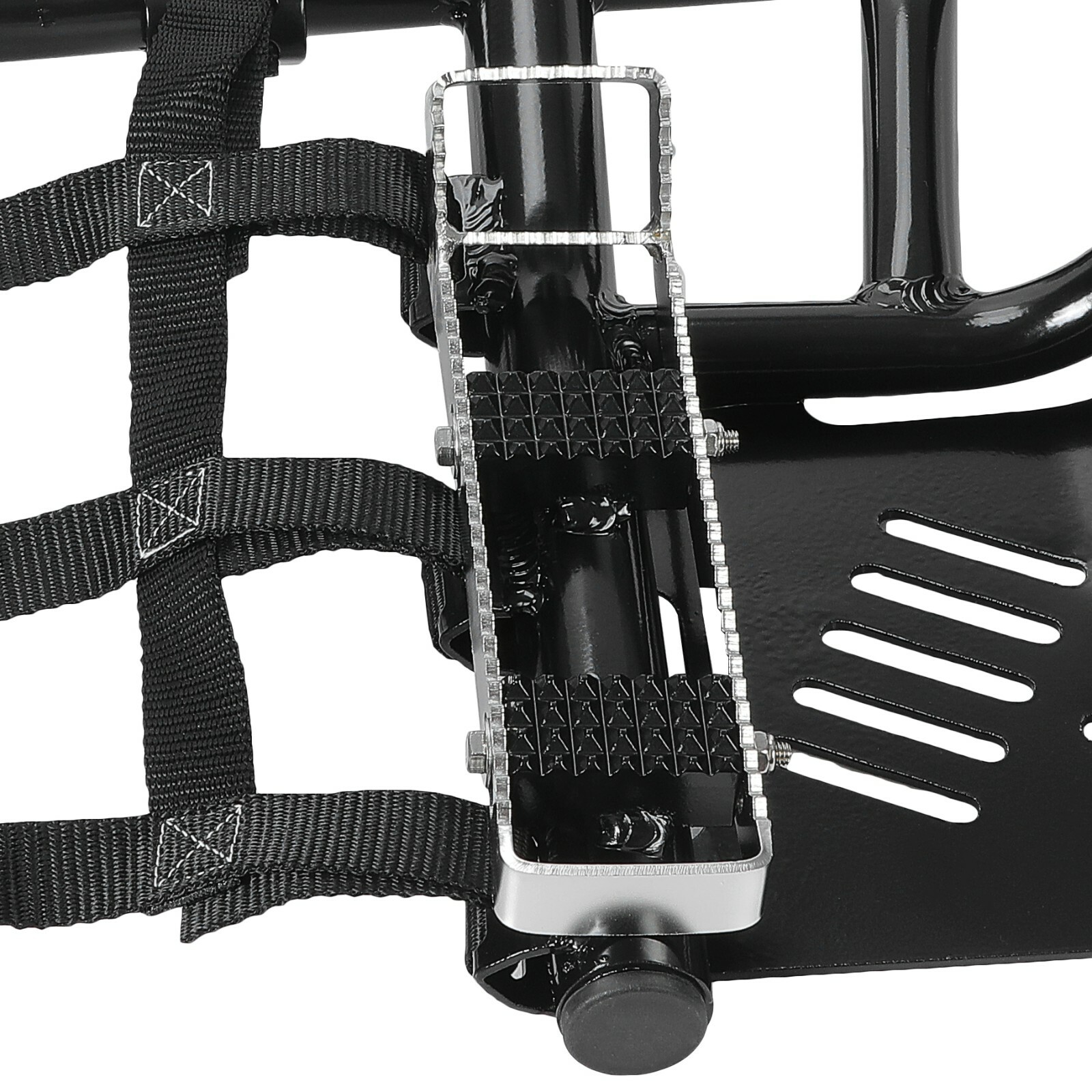 For Honda TRX 450R Sportrax 450 Nerf Bars Pro Peg Heel Guard Aluminum Black Pair