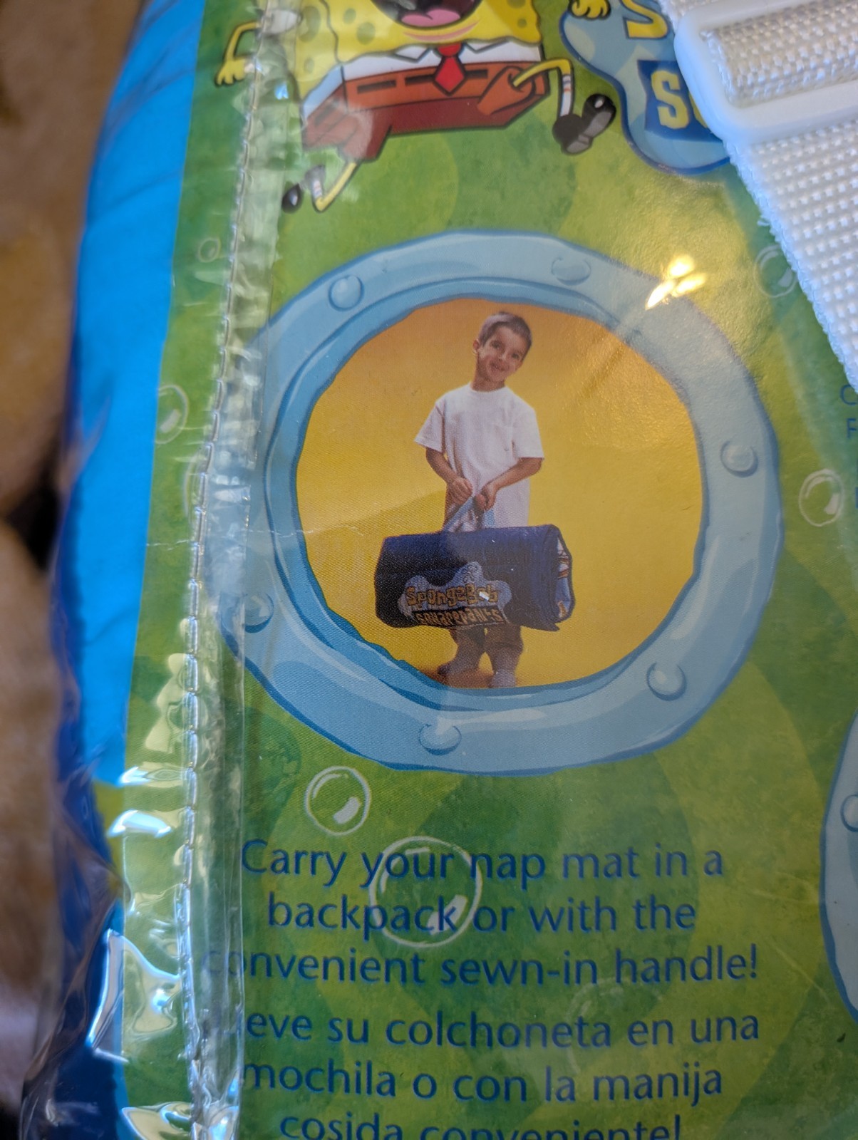 Vintage 2003 Nickelodeon Spongebob Squarepants Sleeping Bag Nap mat Backpack NEW