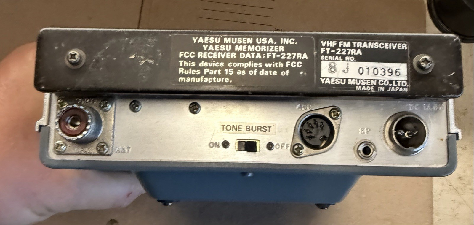 Vintage Yaesu Musen VHF FM Transceiver Memorizer FT-227RA