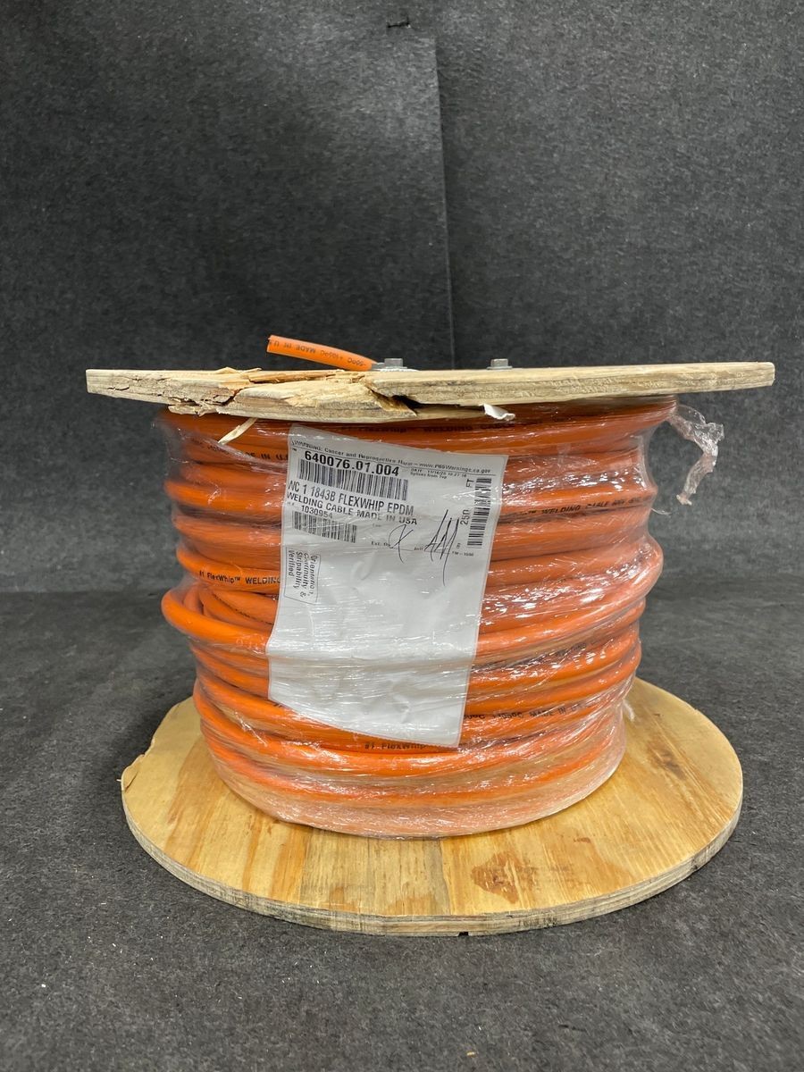 Kalas 640076.01.004 FLEXWHIP Welding Cable 250Ft, 1AWG, Copper, Orange*