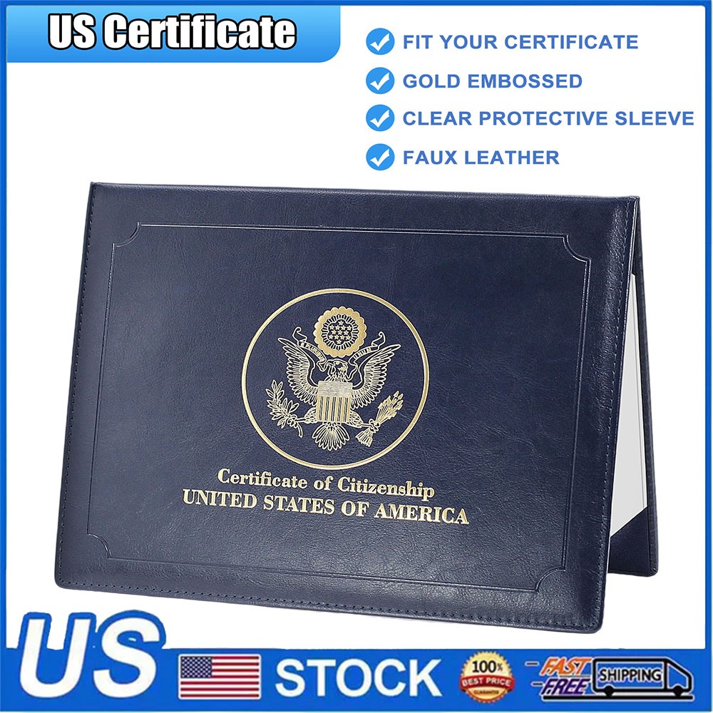 US Citizenship Certificate Holder - US Citizenship Gifts - PU Naturalization new