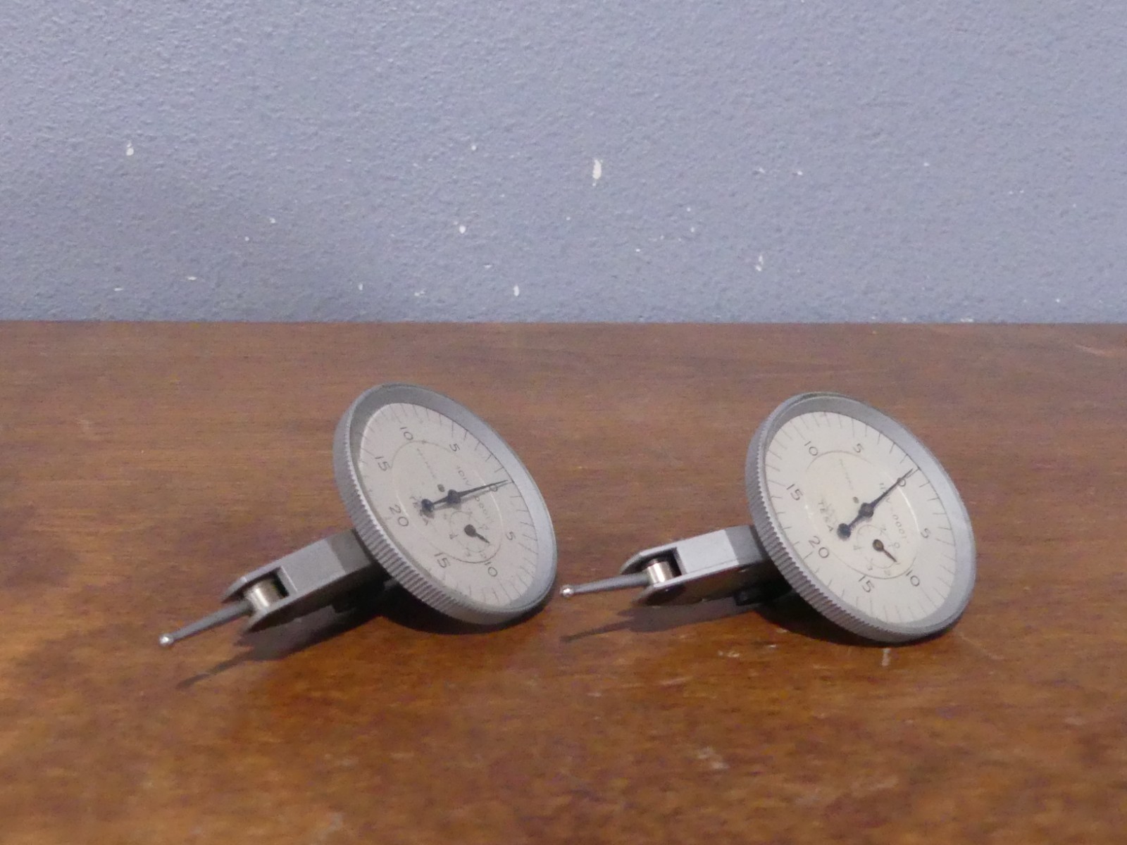 Lot of 2 Vintage Tesa Dial Test Indicator .0001''