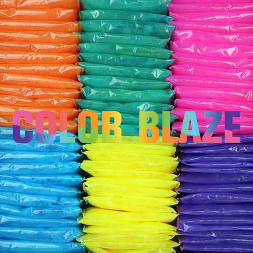 Color Blaze Powder Packets - Set of 8 - Holi, Rangoli, Color War, Party, Toss