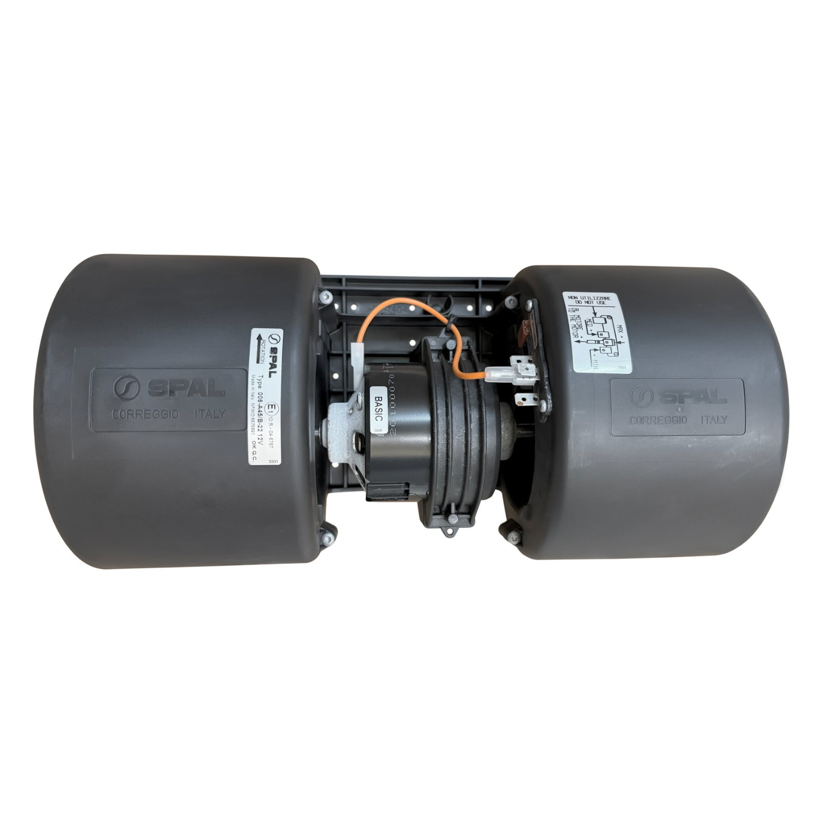 NEW SPAL Blower Motor Assembly 006-A45/B-22 (12 Volt) With 3 Speed Resistor