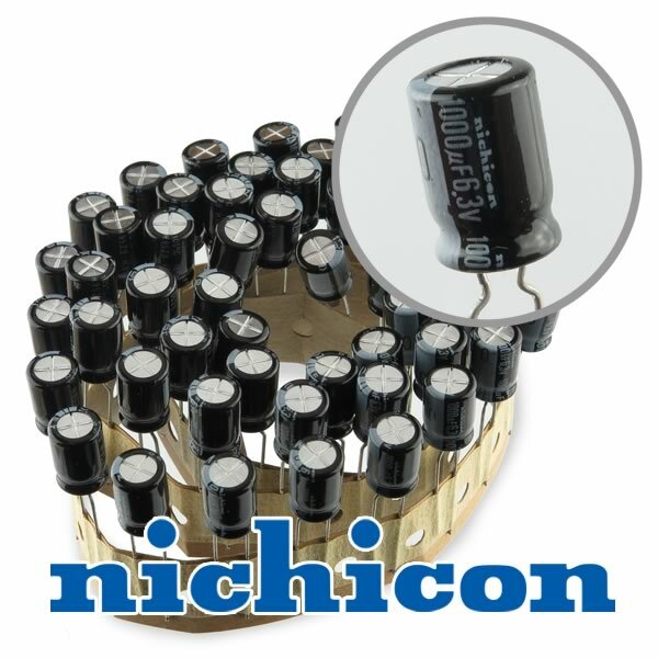 10x Nichicon VZ 1000uF 6.3v 8mm Low-ESR Capacitors caps 105C 0.49"  Low Profile