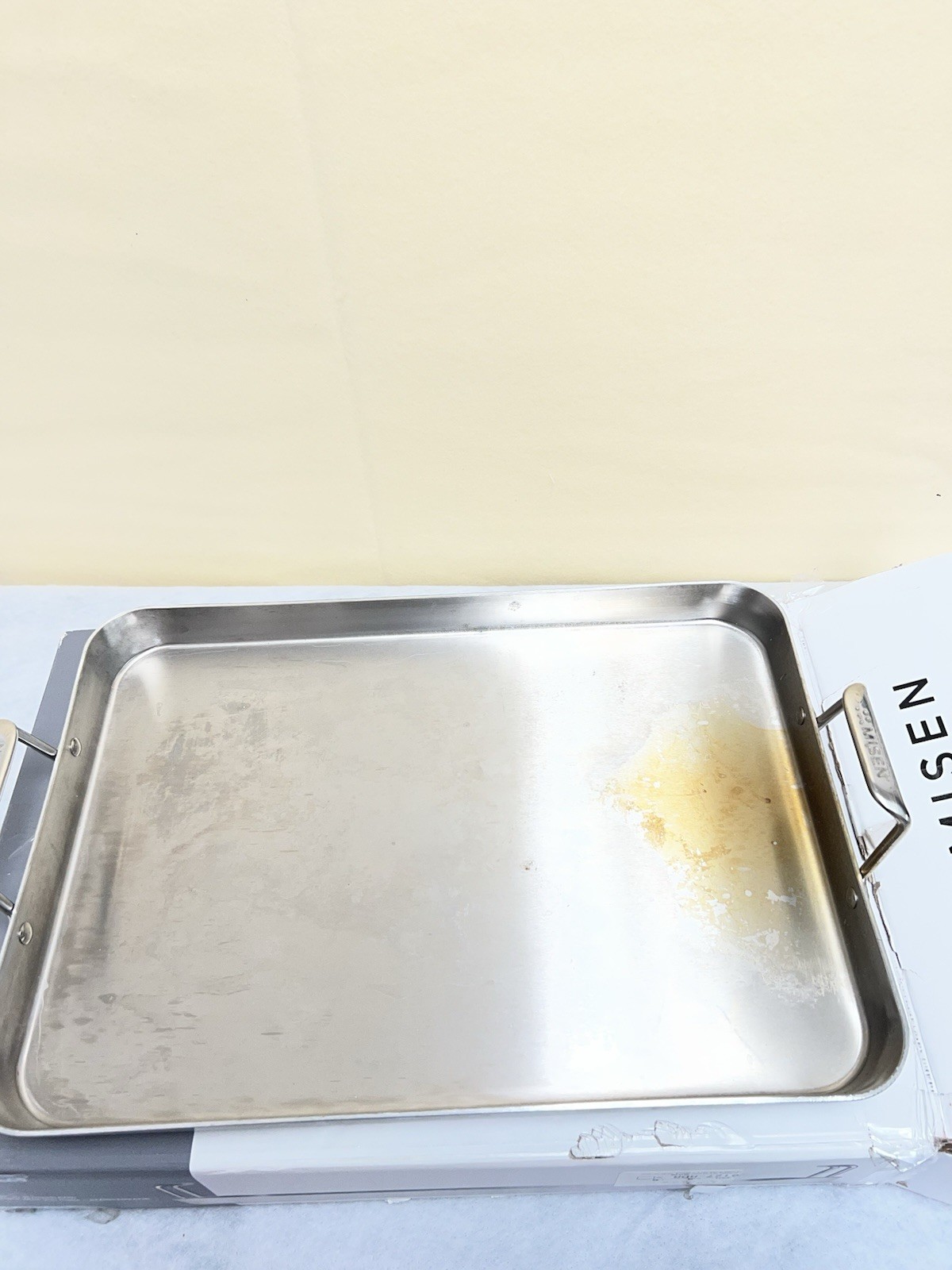 Used* MISEN 18” Roasting Pan Stainless Steel Roasting Pan with Handles Easy Grip