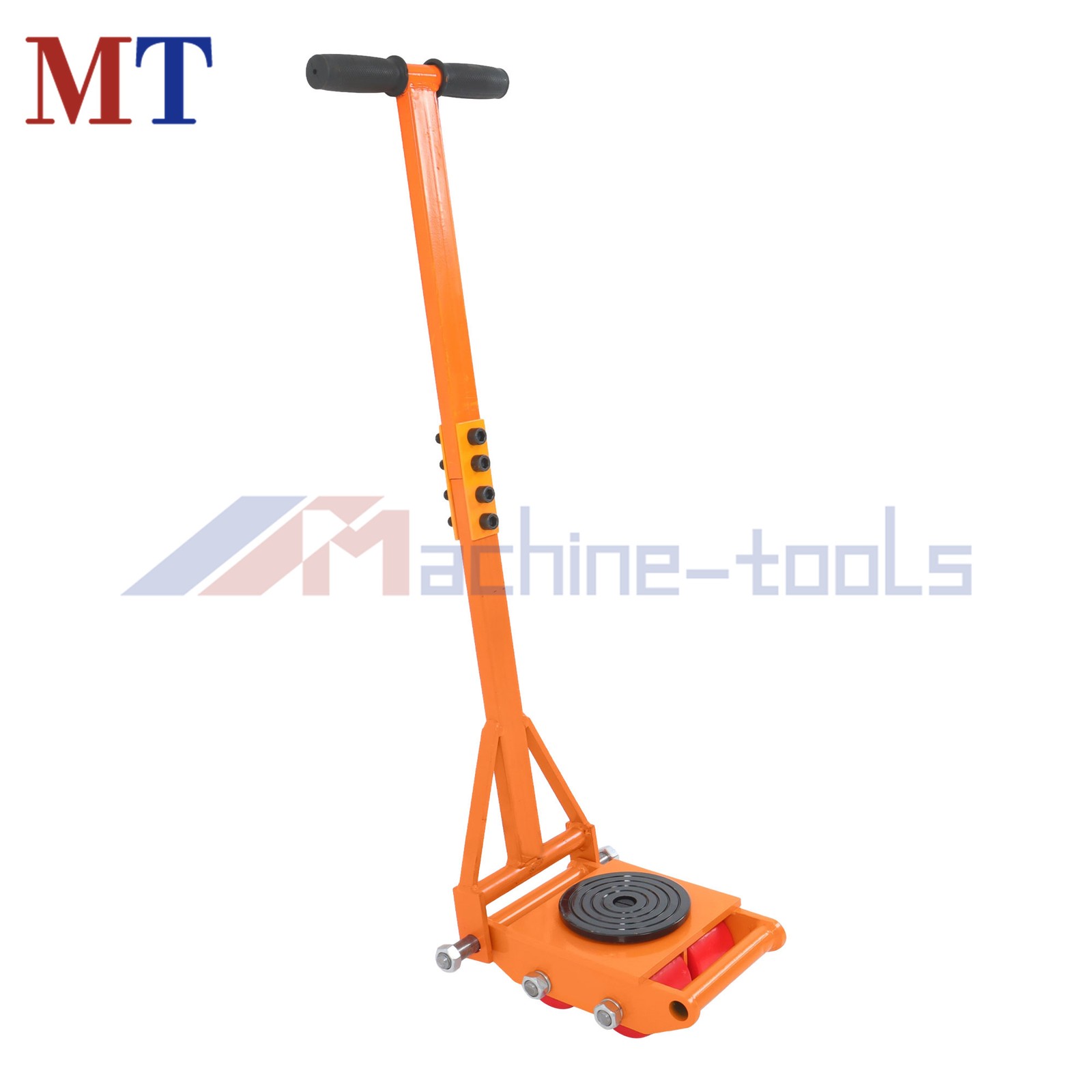 4 Pcs Heavy Duty Machinery Skates Dolly With Handle 6T/13200Lbs 360° Rotation