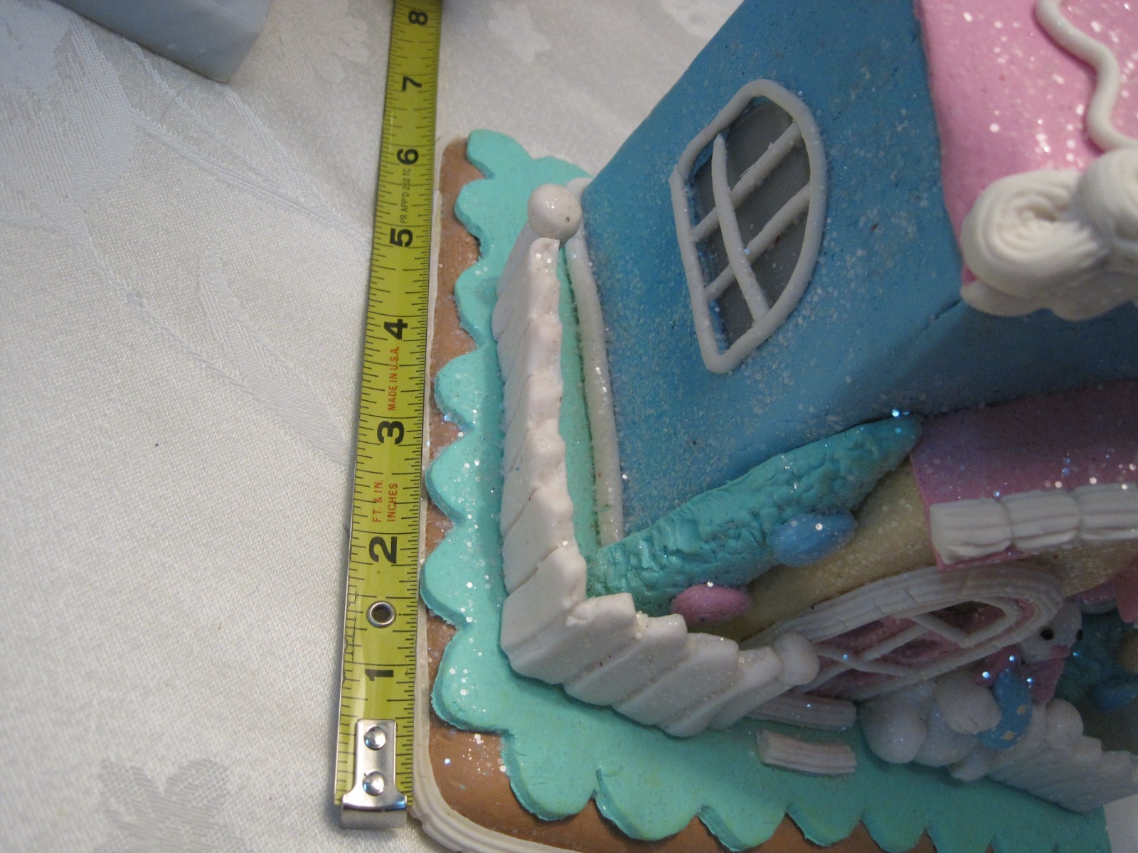 Cupcakes & Cashmere SUGARED Pastel Easter light up Gingerbread House Bunny